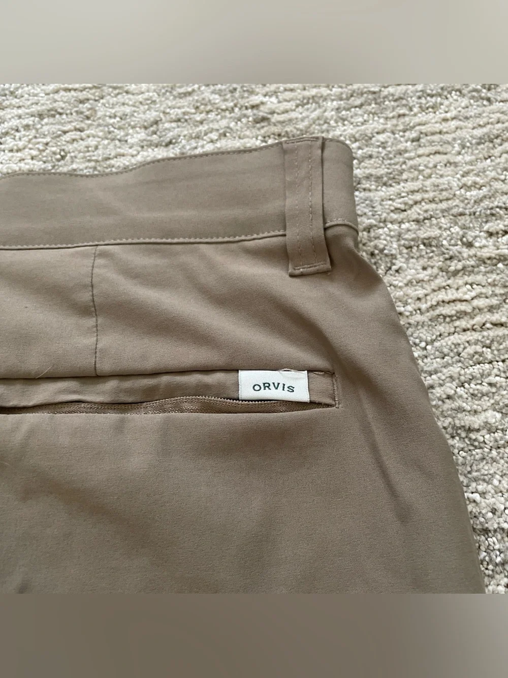 Orvis Lightweight Tech Pant Brown Men’s Size 38 x 32 Zip Pocket Outdoor Hiking